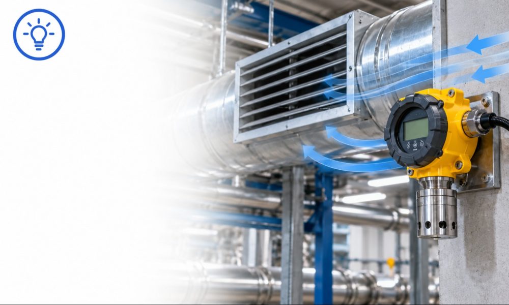 Môže byť detektor plynu umiestnený pri ventilácii?